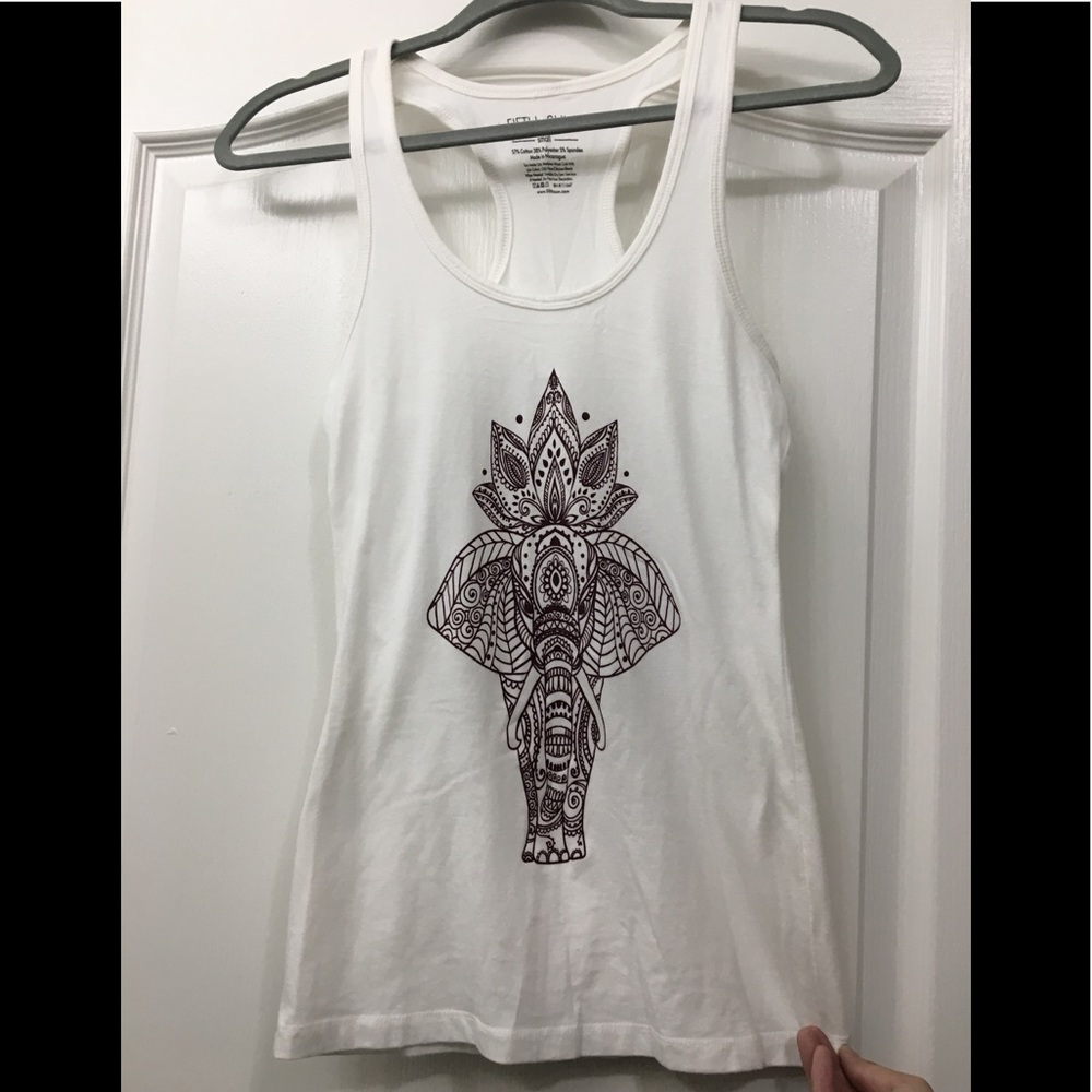 Burgundy Elephant Racerback Tank Top